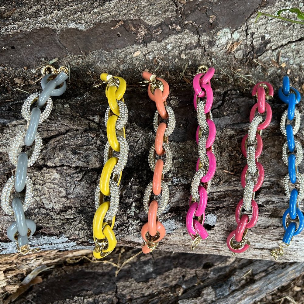CHAIN LINK DESIGN BRACELET SET OF 6